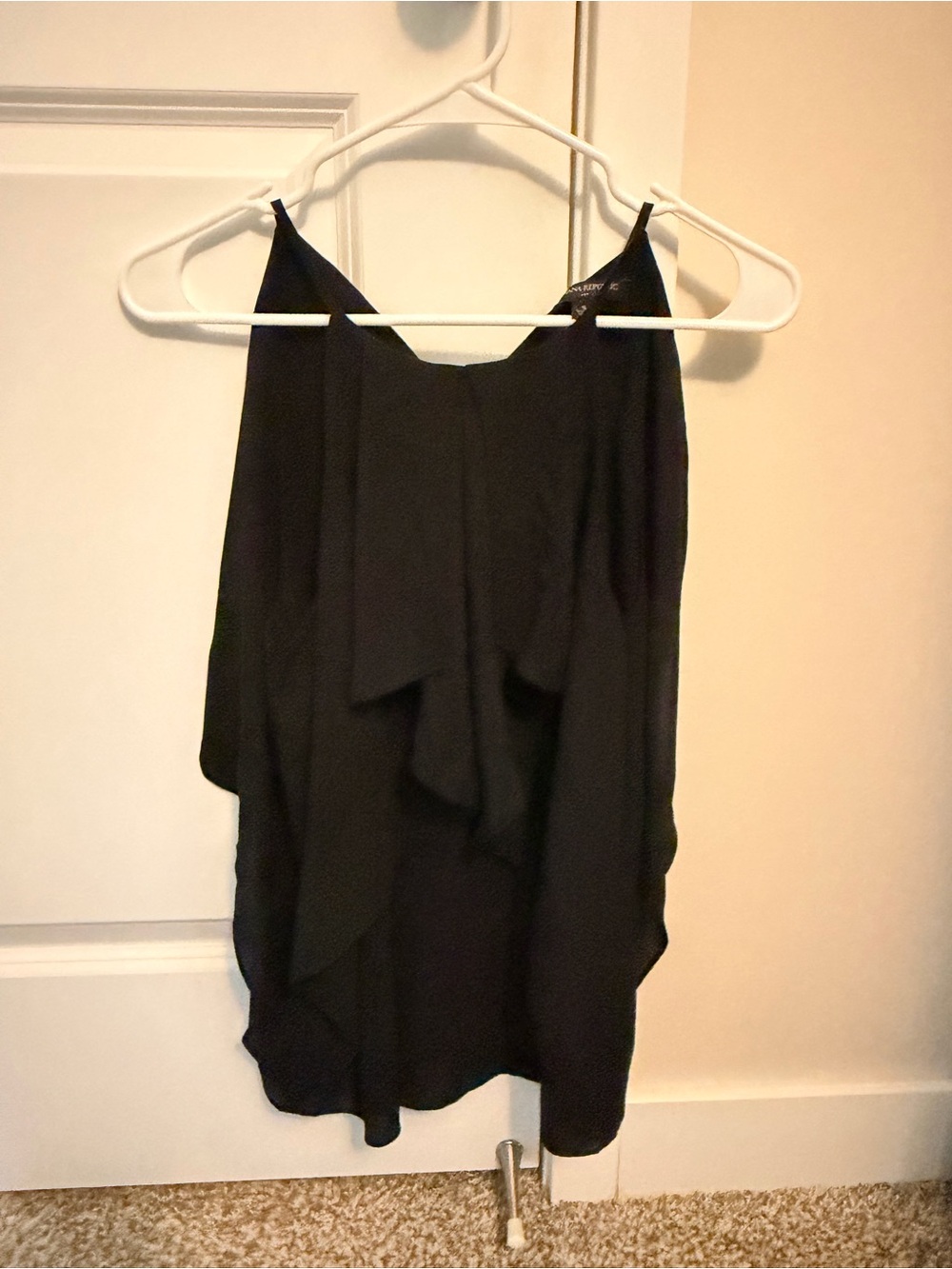 Banana Republic Black Ruffle Front Camisole
